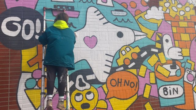 We The Curious partner with local school to paint mural on children’s favourite animal: Seagulls