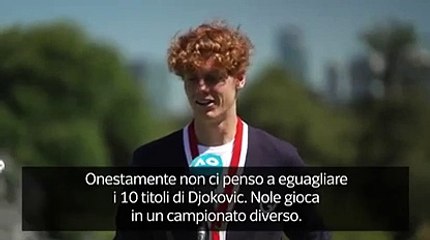 Video, Sinner: "I 10 titoli di Djokovic? Non ci penso..."
