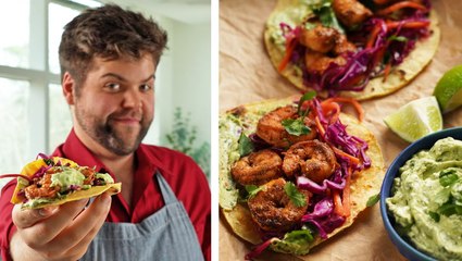 How to Make Shrimp Tacos with Avocado Crema