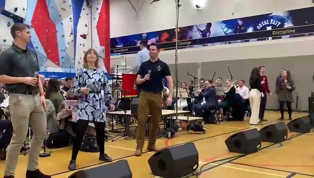 Iron Maiden drummer Nicko McBrain joins Royal Marines Band ahead of music show