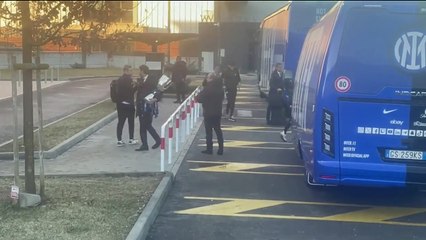 Il rientro a Milano dell'Inter con la Supercoppa Italiana