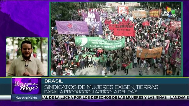 Manifestantes brasileñas exigen políticas contra la violencia de género