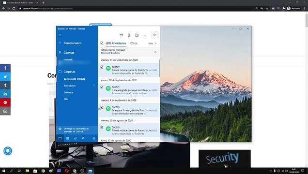 ⛔ Cómo ELIMINAR TODOS los CORREOS de OUTLOOK A LA VEZ 2024 (Hotmail) FÁCIL y RÁPIDO
