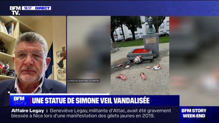 Download Video: Luc Bouard (maire Horizons de La Roche-sur-Yon), sur la statue de Simone Veil vandalisée: 