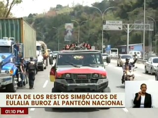 Miranda | Continúa recorrido de los restos simbólicos de la heroína de la patria, Eulalia Buroz