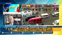 Luis Quispe Candia sobre que somos el segundo país con los peores conductores: “No hay suficientes semáforos y nadie cumple las reglas”