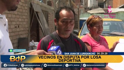 Vecinos en disputa por losa deportiva invadida por ampliación de vivienda en SJL