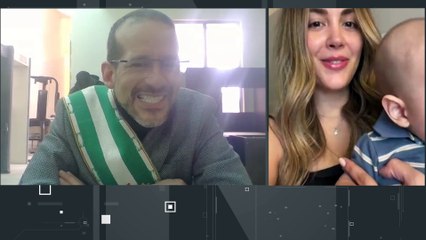 Camacho aprovecha su audiencia para saludar a su esposa e hijo