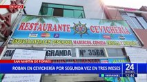 San Martín de Porres: Delincuentes asaltan cevichería por segunda vez en tres meses