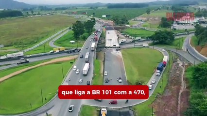 Construção de novo viaduto em Navegantes chega à reta final