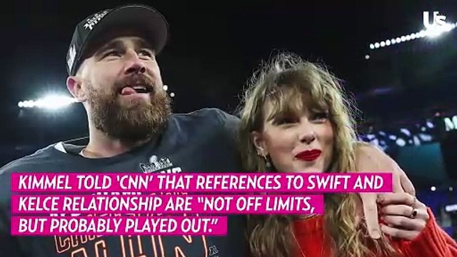 Jimmy Kimmel isn’t ruling out Taylor Swift and Travis Kelce jokes in his forthcoming Academy Awards monologue