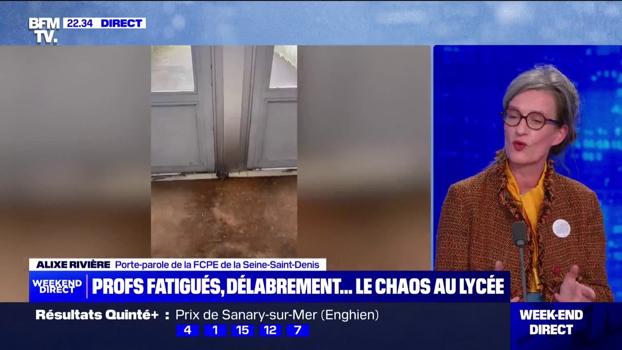 Alixe Rivière (porte-parole de la FCPE de la Seine-Saint-Denis), sur les établissements scolaires insalubres: "Les locaux c'est une chose, l'autre difficulté, c'est qu'il n'y a pas de professeur"