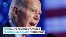 Biden lanza gran gira y compra 30 millones de dólares en publicidad