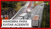 Vídeo mostra manobra de motorista que evitou acidente no Paraná