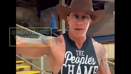 The Rock arrives with sweet truck in Cowboy mode backstage on WWE SMACKDOWN - March  8 2024