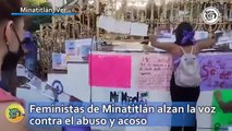 Feministas de Minatitlán alzan la voz contral el abuso y acoso