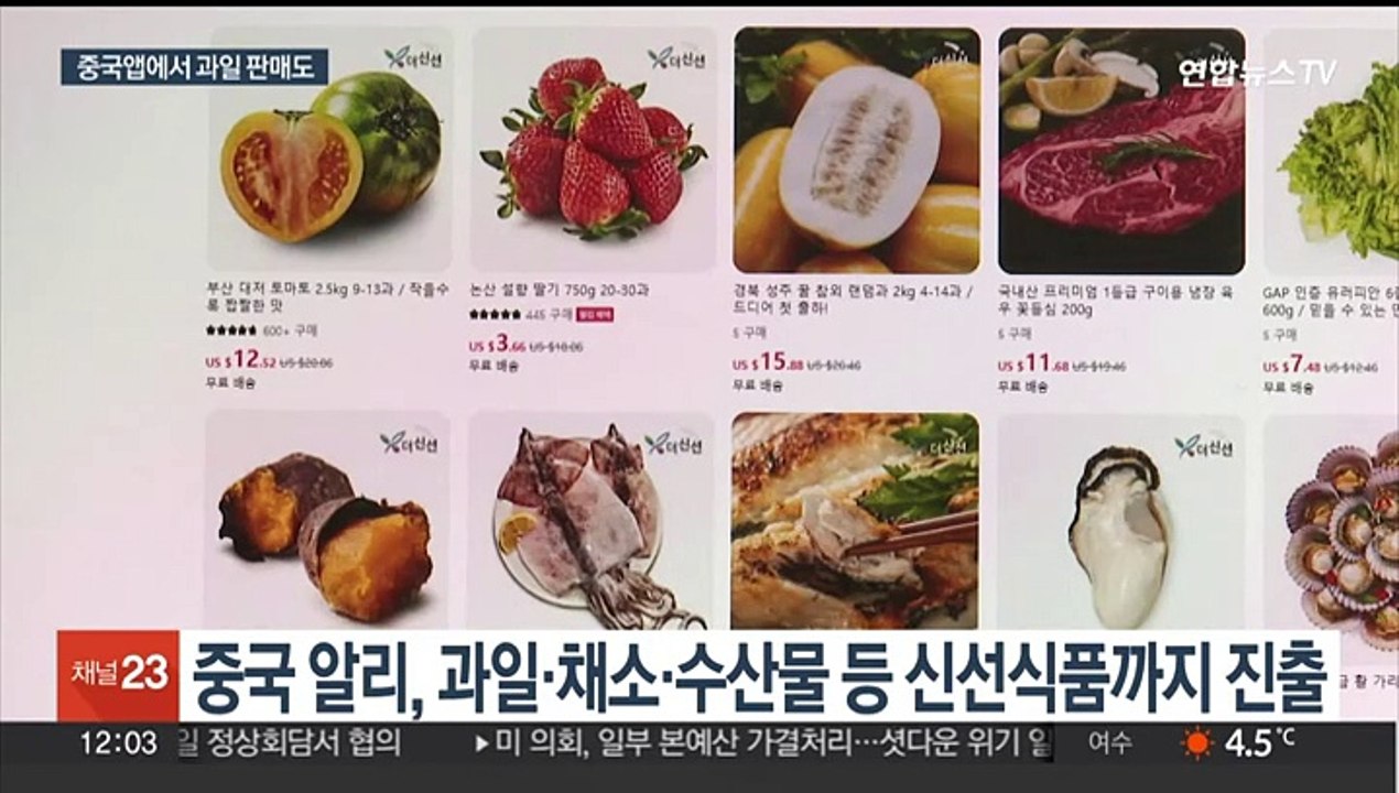 쿠팡 넘보는 중국 알리…신선식품까지 판매 영역 확대
