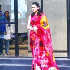 Sara Ali Khan   Stuns in pink floral saree