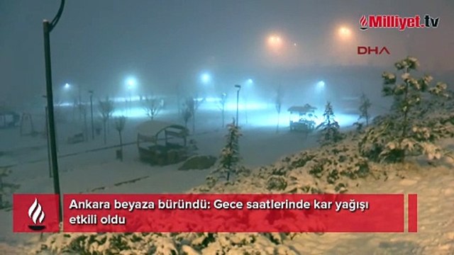 Ankara beyaza büründü! Gece saatlerinde kar yağışı etkili oldu