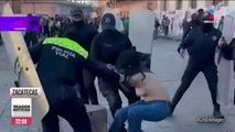 Marcha 8M: Policías de Zacatecas empujaron y golpearon a mujeres