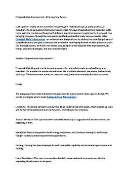 Endopeak Male Enhancement: Elevating Masculine Vitality