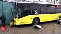 İstanbul Sultanbeyli'de İETT otobüsü ile otomobil çarpıştı: 6 yaralı