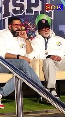 AMITABH BACHCHAN ,ABHISHEK BACHCHAN  AT ISPL CRICKET MATCH IN THANE