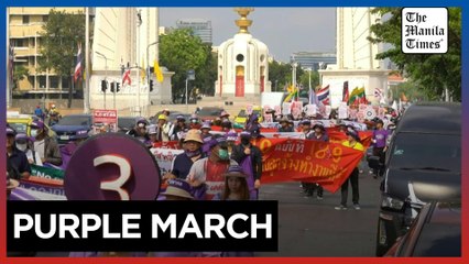 Hundreds march in Thai capital on International Women's Day
