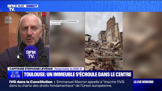 Effondrement d'un immeuble à Toulouse: La probabilité d'avoir des victimes est extrêmement minime selon Stéphane Lévêque, responsable du SDIS 31
