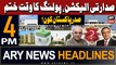 ARY News 4 PM Headlines 9th March 2024 | Presidential Elections: Polling Ka Waqt Khatam!