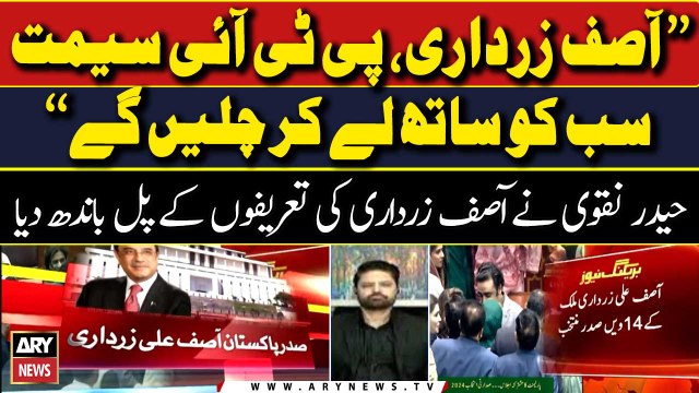 Asif Ali Zardari elected 14th president of Pakistan - Haider Naqvi's Analysis