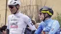 Tirreno-Adriatico 2024 - Jonas Vingegaard blague avec Juan Ayuso au départ de la 6e étape : 