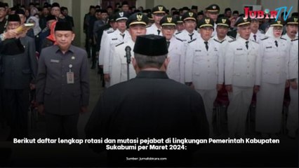 Inilah Daftar Rotasi 287 Pejabat baru di Lingkungan Pemerintah Kabupaten Sukabumi