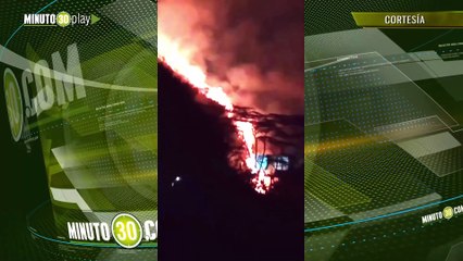Incendio en la autopista Medellín Bogotá