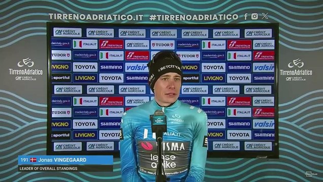 Tirreno-Adriatico 2024 - Jonas Vingegaard : I'm happy with how we've been racing these past few days