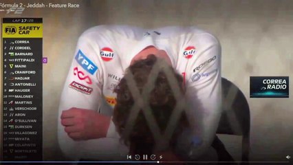 La desolación de Franco Colapinto tras no poder sumar puntos en el GP de Arabia Saudita.