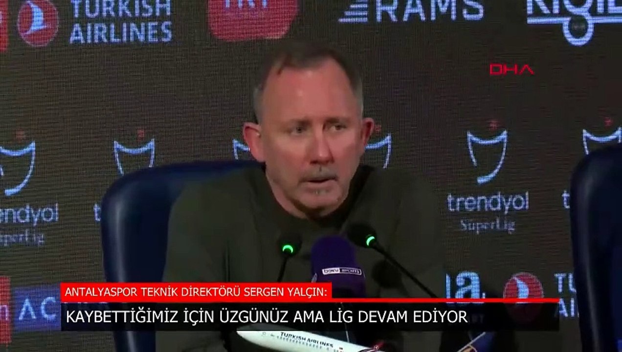 Sergen Yalçın: Kaybettiğimiz için üzgünüz ama lig devam ediyor