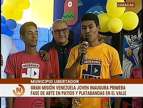 Gran Misión Venezuela Joven inauguró la primera fase de arte en patios y platabandas en Caracas
