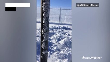 Hoar frost spotted forming in Nebraska