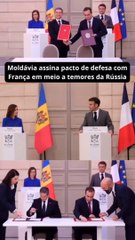 Moldávia assina pacto de defesa com França em meio a temores da Rússia