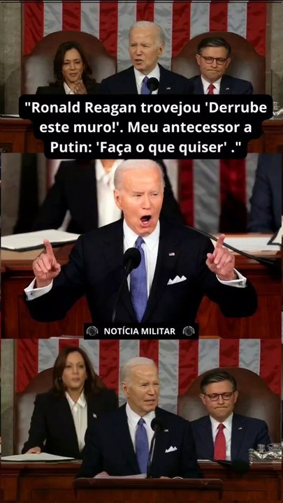 "Ronald Reagan trovejou 'Derrube este muro!'. Meu antecessor a Putin: 'Faça o que quiser'."