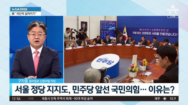 서울 정당 지지도, 민주당 앞선 국민의힘…이유는?