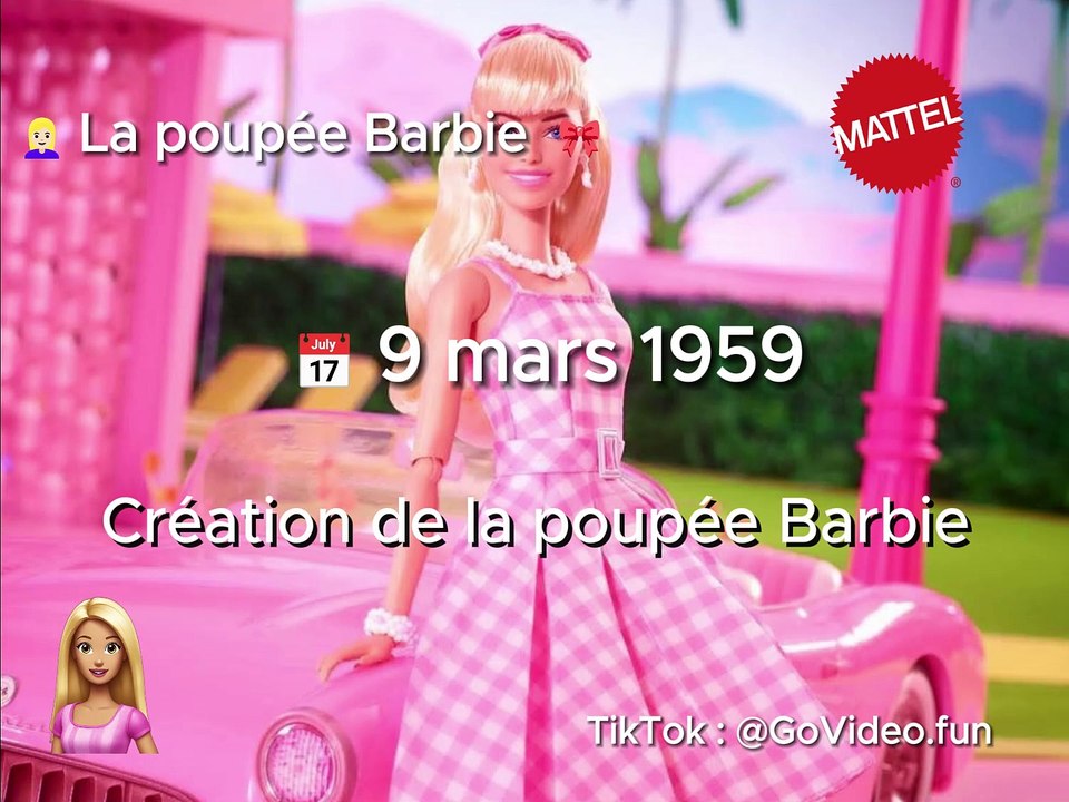  9 mars 1959 : Création de la  Poupée Barbie ‍♀️ 