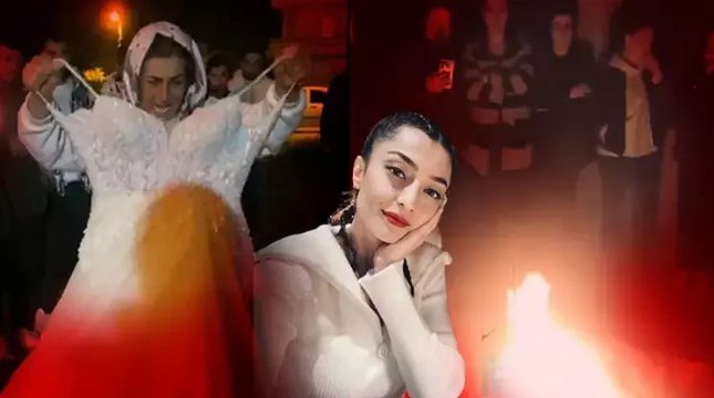 Eski eşinin öldürdüğü Mervegül'ün acılı annesi, kızının gelinliğini benzin döküp ateşe verdi