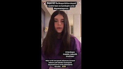 Dilan ve Engin Polat'ın kızı Ali Yerlikaya'ya seslendi: Bizi annesiz babasız bıraktınız