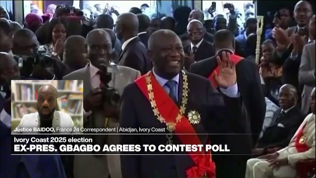 Former Ivorian president Gbagbo agrees to run in 2025 election