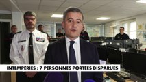 Le ministre de l'Intérieur Gérald Darmanin, fait un point sur les intempéries qui ont frappé la France, alors que sept personnes sont portées disparues dans le Gard et l'Ardèche ce dimanche
