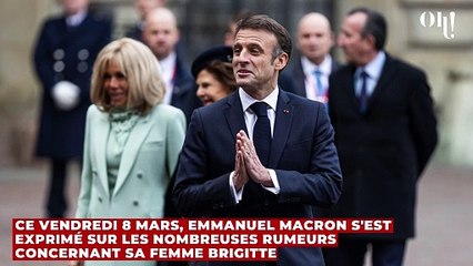 Emmanuel Macron défend pour la première fois Brigitte, victime de rumeurs transphobes, "Ils bousculent notre intimité !"