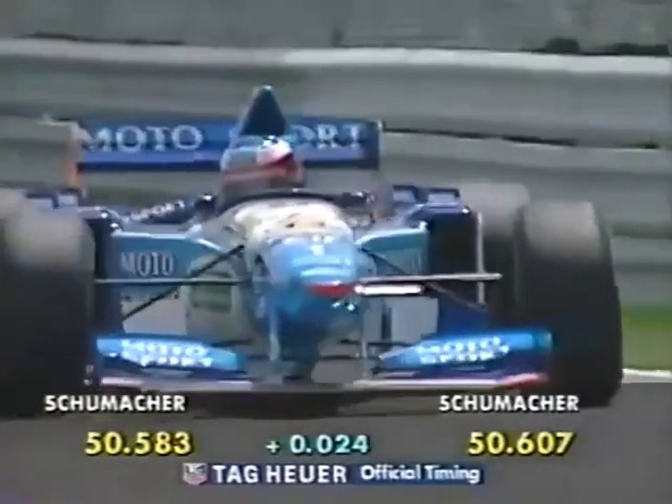 F1 – Michael Schumacher (Benetton Renault V10) lap in qualifying – Canada 1995