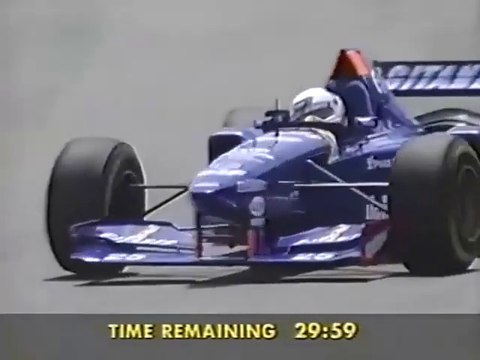 F1 – Martin Brundle (Ligier Mugen-Honda V10) lap in qualifying – Canada 1995